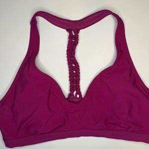 Athleta Macramé Bra Cup Bikini Swim Top Fuchsia 34 B/C
Purple Pink